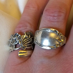 Handmade silver spoon rings